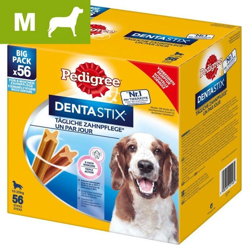 PEDIGREE Dentastix Medium - skanėstas dentystyczny dla psów vidutinio dydžio veislėms - 8x7szt