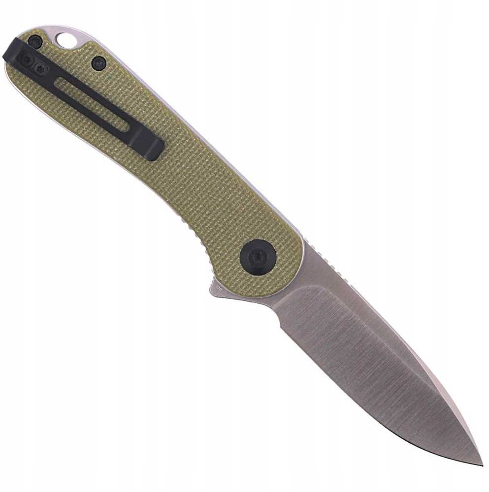 Sulankstomas peilis Civivi Elementum C907S olive micarta