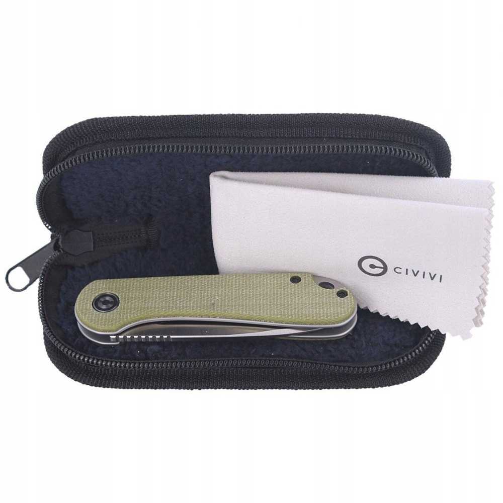 Sulankstomas peilis Civivi Elementum C907S olive micarta