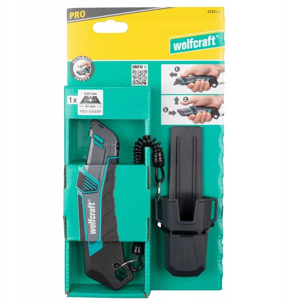 Peilis keičiamais ašmenimis Wolfcraft 4292000