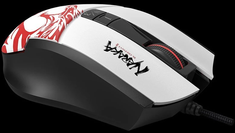 Pelė Myszka žaidimams A4Tech Bloody L65 MAX RGB su laidu 12000 dpi optinė balta