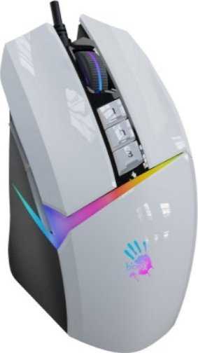 A4tech Bloody Pelė W60 Max aktyvuota, apšviesta žaidimų pelė, 12000 DPI, USB, balta