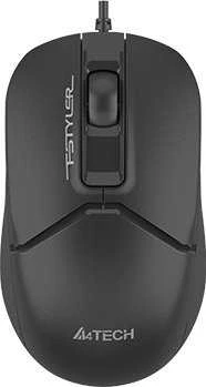 A4tech FSTYLER optinė biuro pelė, USB-C+USB-A, juoda