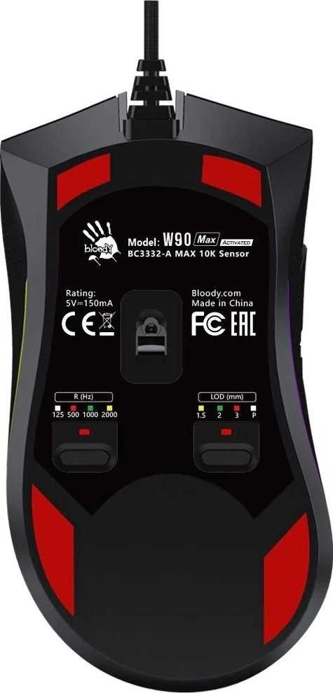 Pelė A4tech BLOODY W90MAX juoda