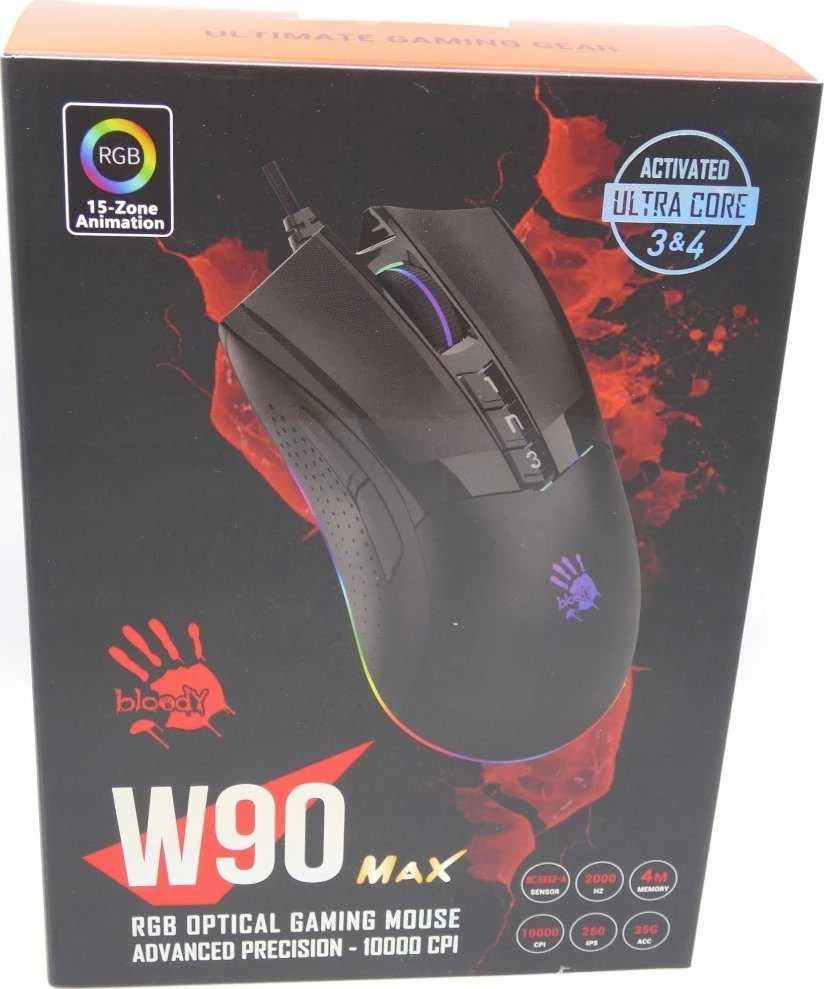 Pelė A4tech BLOODY W90MAX juoda