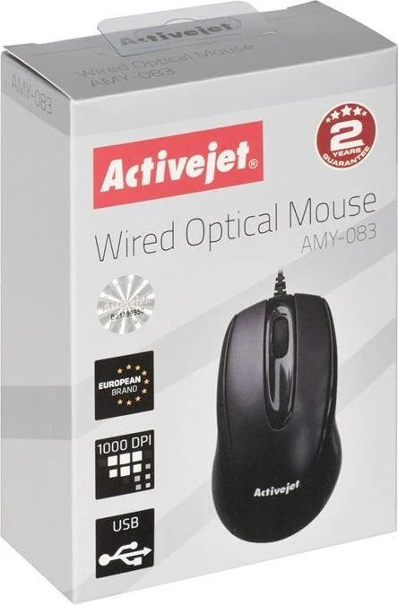 Kompiuterio Pelė - Activejet AMY-083 1000 DPI Abiems Rankoms