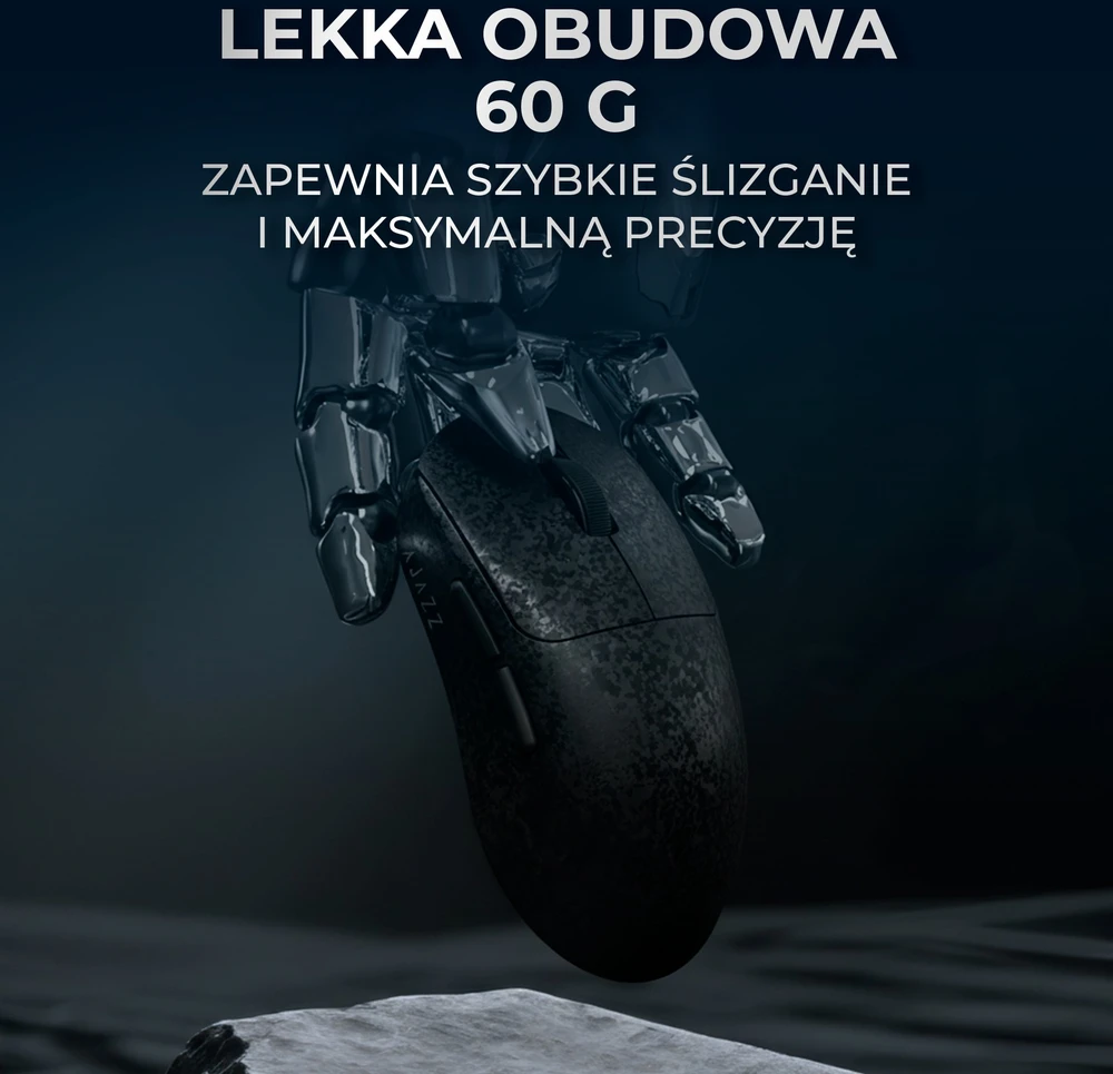 Belaidė pelė Ajazz AJ199 anglies pluošto juoda
