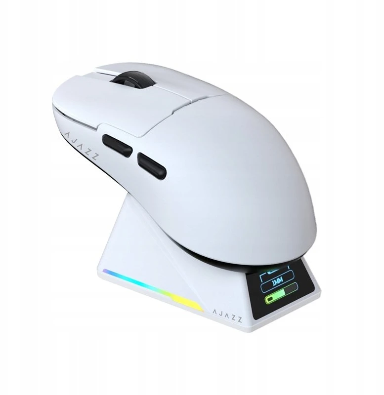 Pelė Myszka belaidė Ajazz AJ159 APEX-3 3950-8K Charging Dock Baltas