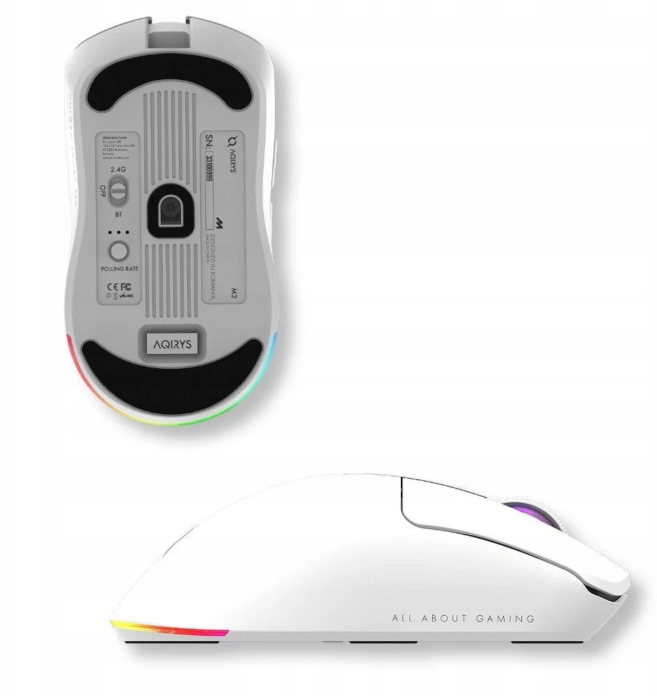 Pelė AQIRYS Dual Mode: Wireless&BT+su laidu M2 (AQI-GA-MO-11)