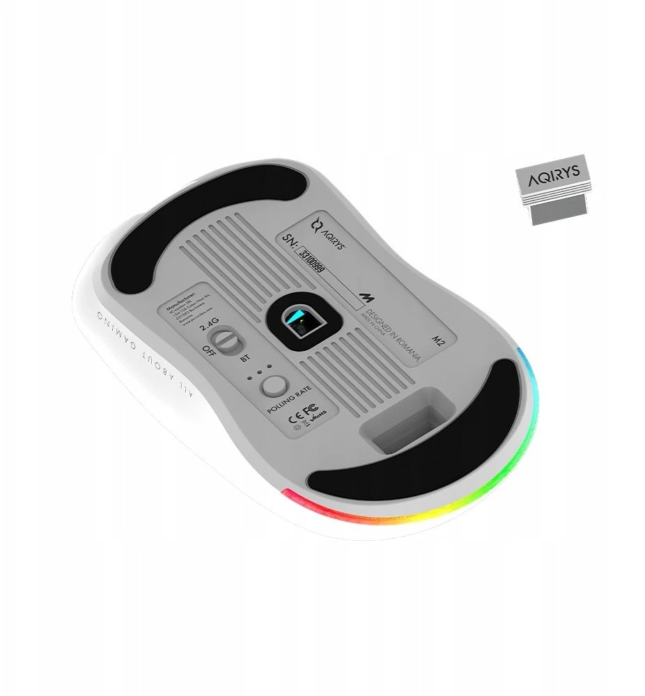 Pelė AQIRYS Dual Mode: Wireless&BT+su laidu M2 (AQI-GA-MO-11)