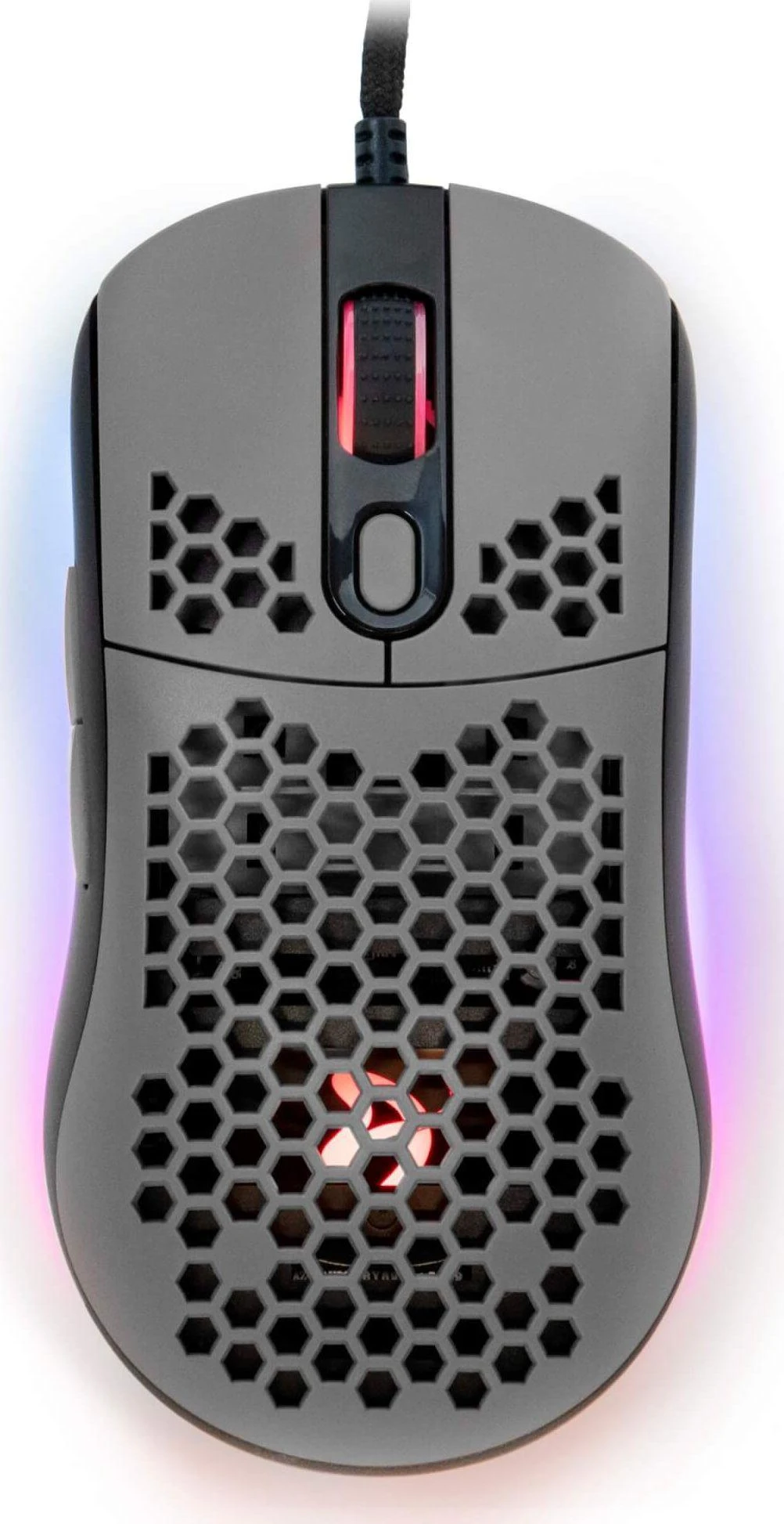 Itin lengva Žaidimų Pelė Arozzi Favo, su RGB pašvietimu, Pixart 3389 sensorius, Omron 20M switches, Pilka-juoda