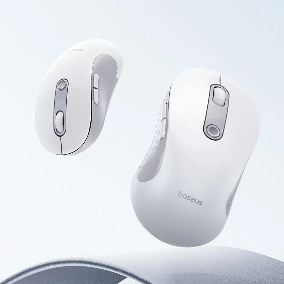 Baseus F02 Ergonominė Bevielė Pelė USB 2.4GHz - Balta