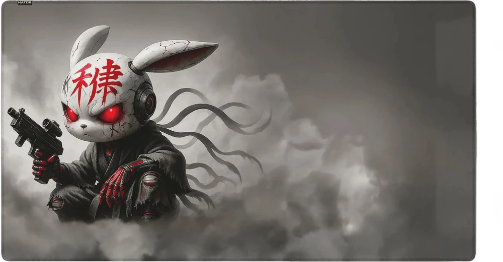 Kilimėlis Carruzzo HATOR Tonn EVO 3XL Angry bunny Žaidimo pelės padėkliukas Multi spalvos