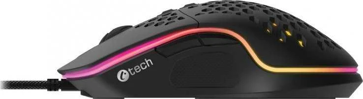 C-TECH Scarab žaidimų pelė, 7200 DPI, RGB apšvietimas, USB