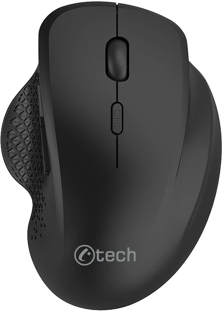 Pelė C-Tech C-TECH Myś WLM-14BK Dual mode wireless BT5.0 + 2,4GHz 1600DPI 6 tlačítek USB nano receiver juodas