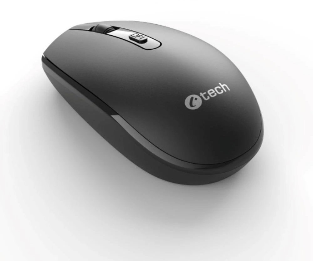 Pelė C-Tech C-TECH Myś WLM-15 Dual mode wireless, BT5.0 + 2,4GHz, 1600DPI, 6 tlačítek, USB nano receiver juodas