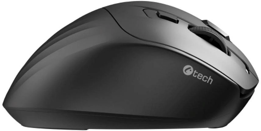 Pelė C-Tech Dual mode, belaidė, BT5.0 + 2,4GHz, 3200DPI, 7 przycisków, USB nano receiver, juoda (WLM-23)