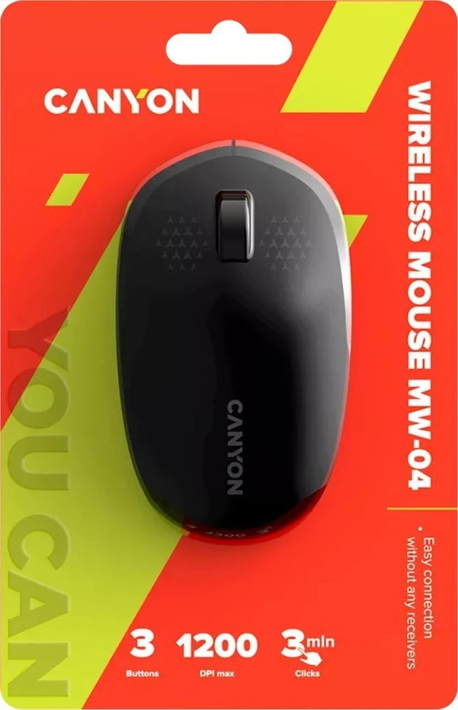 CANYON pelė MW-04 3 mygtukai BT Wireless Juodas