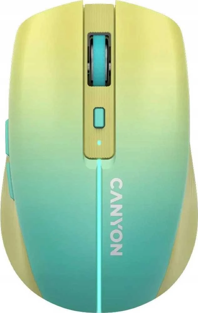 CANYON pelė MW-44 Wireless Charge Geltona mėlyna