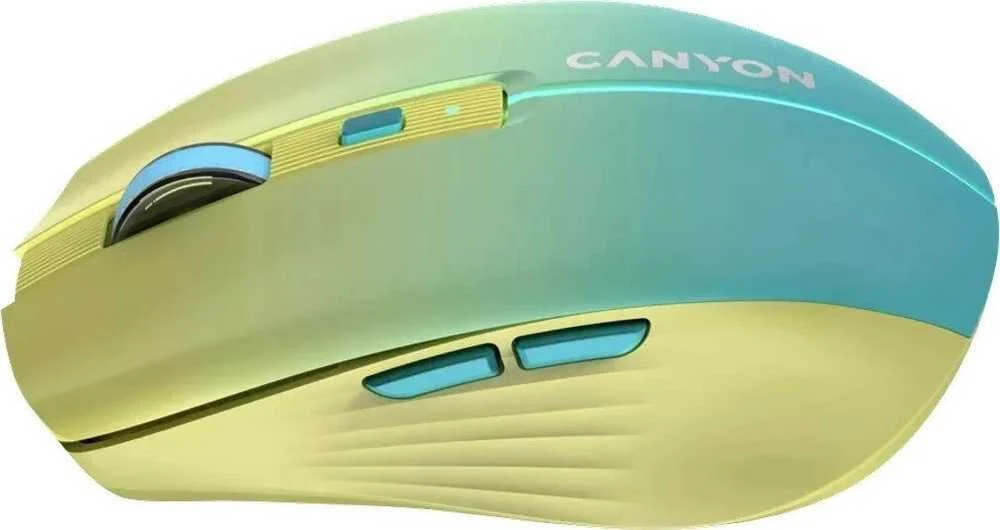 CANYON pelė MW-44 Wireless Charge Geltona mėlyna