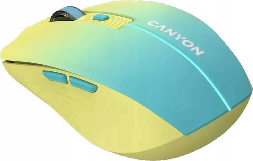 CANYON pelė MW-44 Wireless Charge Geltona mėlyna