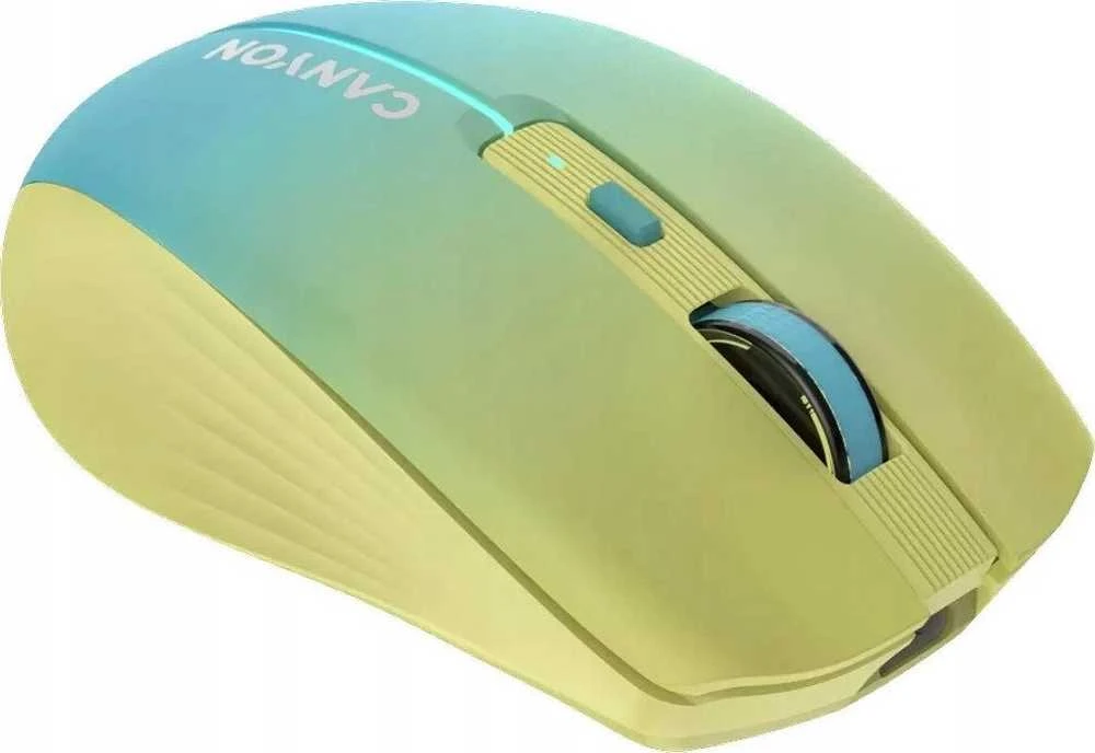 CANYON pelė MW-44 Wireless Charge Geltona mėlyna