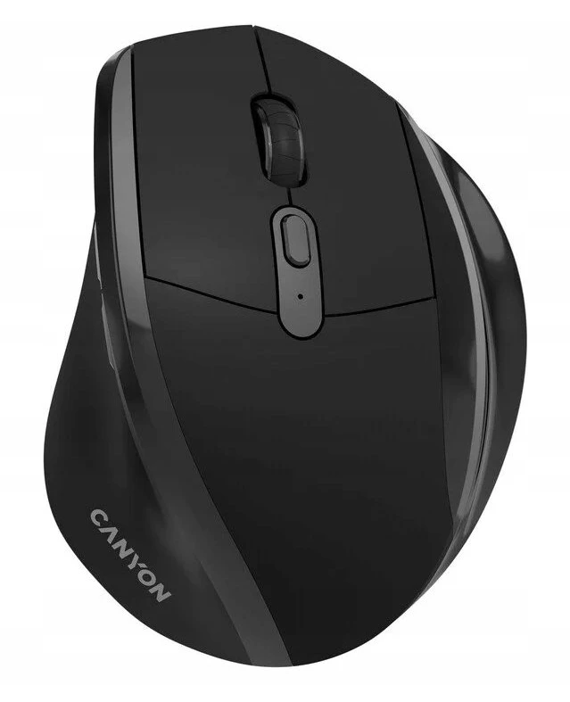 CANYON pelė OnClick 17 Ergonomic 6 buttons 1600DPI Wireless Juodas