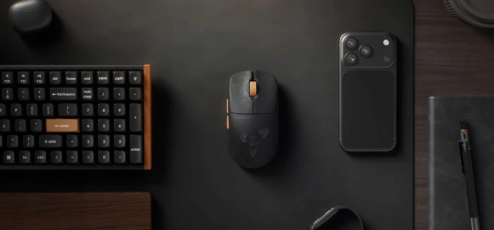 Pelė Myszka žaidimams Keychron G3-Z1 3950 8K Juodas Carbon Fiber belaidė 30000 dpi optinė juoda