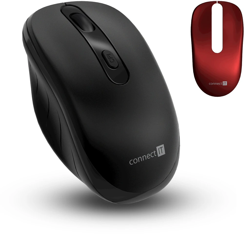 Pelė Connect IT LONG LIFE belaidė tylioji, USB, juoda (CMO-2000-BK)