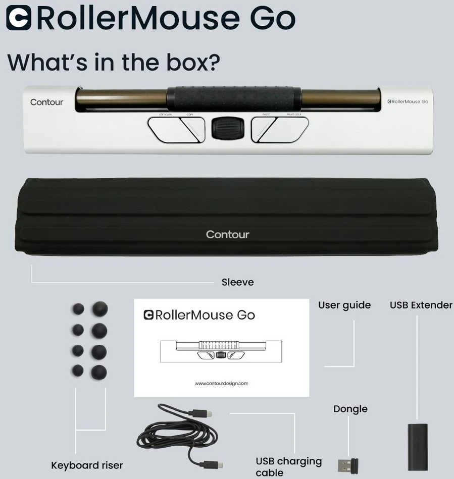 Pelė Contour RollerMouse Go + RollerMouse Go Dock (CDRMGO10213)