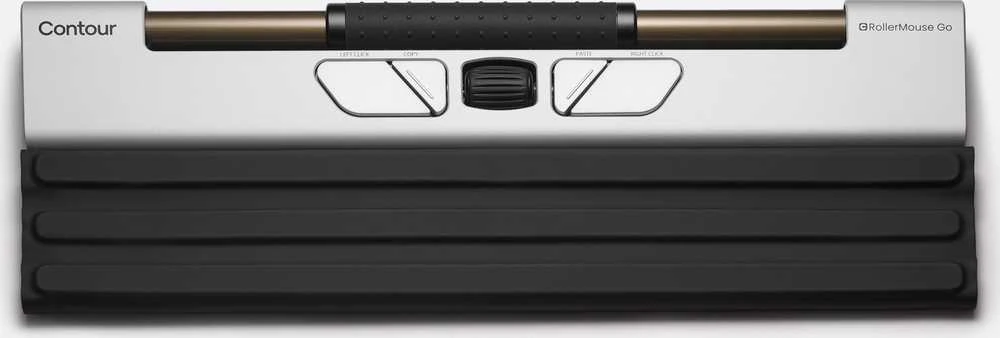 Carruzzo Contour Design RollerMouse Go kompiuterinė pelė Biuras RF belaidė + Bluetooth + USB Type-A Optinis 4000 DPI