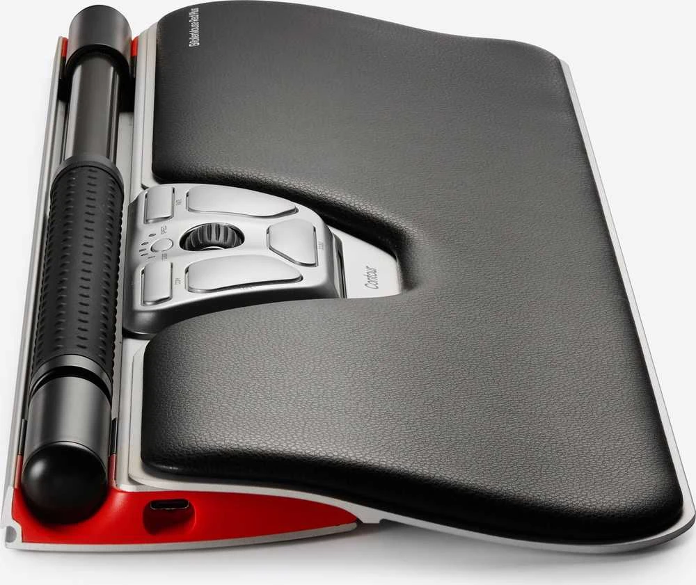 Carruzzo Contour Design CDRMRED20215 kompiuterinė pelė Biuras Abiems rankoms C tipo USB Optinis 2800 DPI