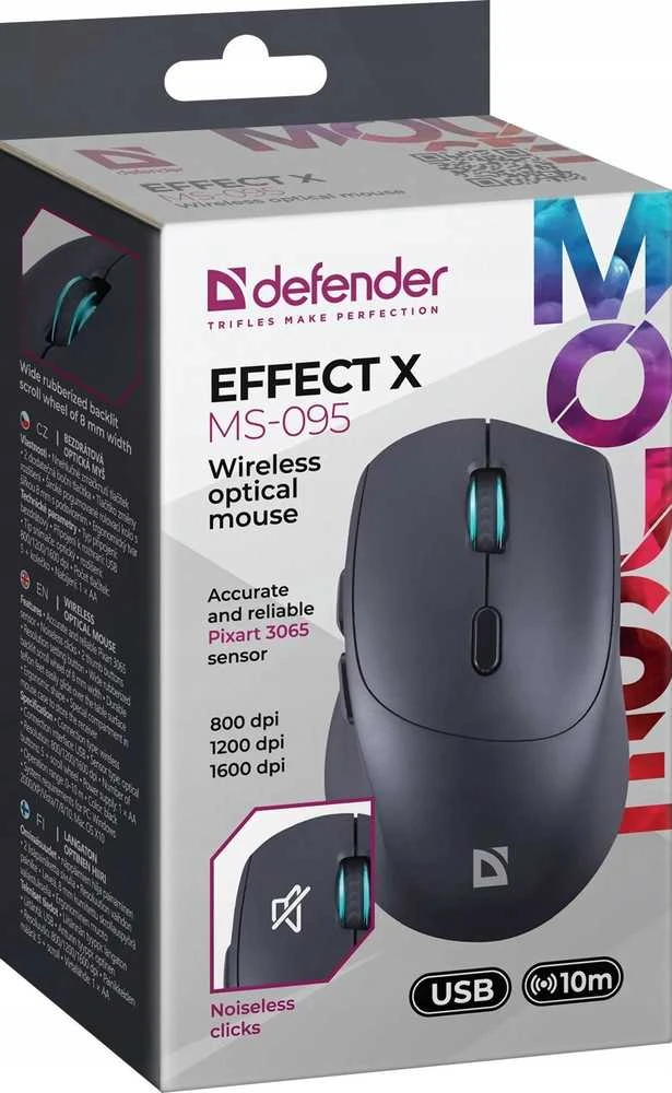 Pelė Defender Effect X MS-095 juoda