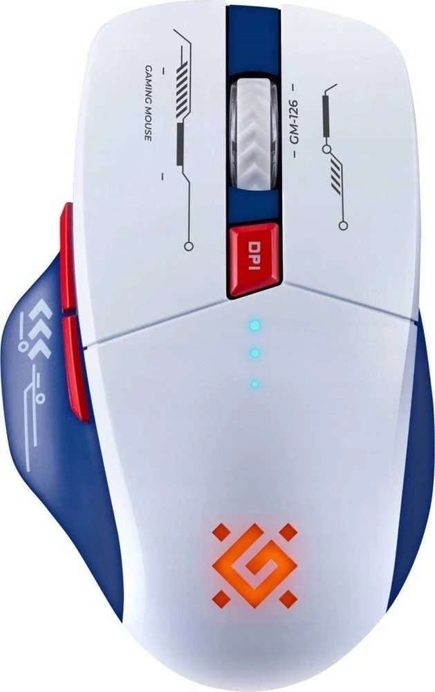 Pelė DEFENDER GM-126 TISA RF+BT OPTIC 1600dpi 6P Baltas