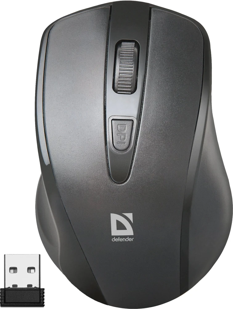 DEFENDER Optinė belaidė pelė Datum MM-265 juodas, 3 buttons,1600 dpi, 52265