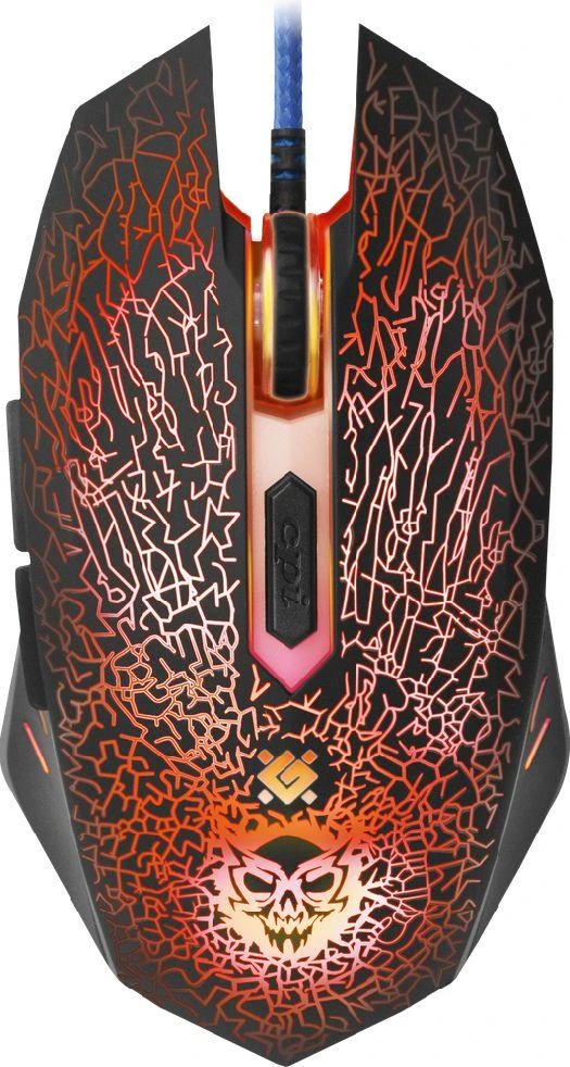 Defender su laidu žaidimų pelė SHOCK-110L juodos spalvos,6 buttons, 3200dpi, 52110