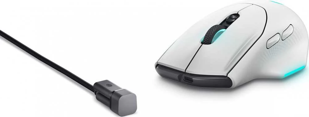 Dell | Pelė žaidimams | AW620M | su laidu/Wireless | Alienware Belaidė pelė žaidimams | Lunar Light