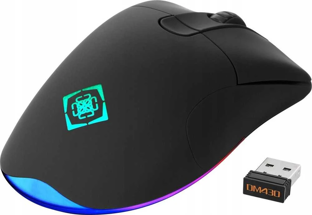 Pelė DELTACO GAMING belaidė, 16.000 DPI, RGB, USB-C/USB-A, juoda / GAM-107