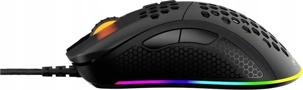 Pelė DELTACO GAMING su laidu, 6400 DPI, RGB, USB, juoda / GAM-108