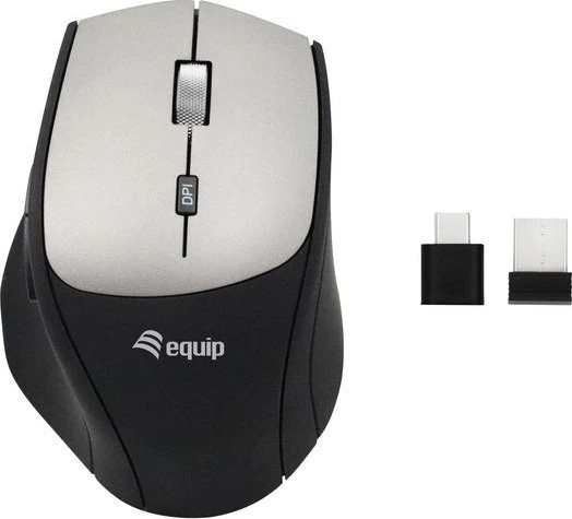 Pelė Equip Wireless with Dual Connect Adapteris Juodas (245115)
