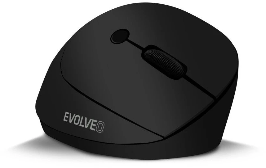 Pelė Evolveo LadyErgo, cicha wertykalna ergonomiczna pelė, 2.4GHz, juoda