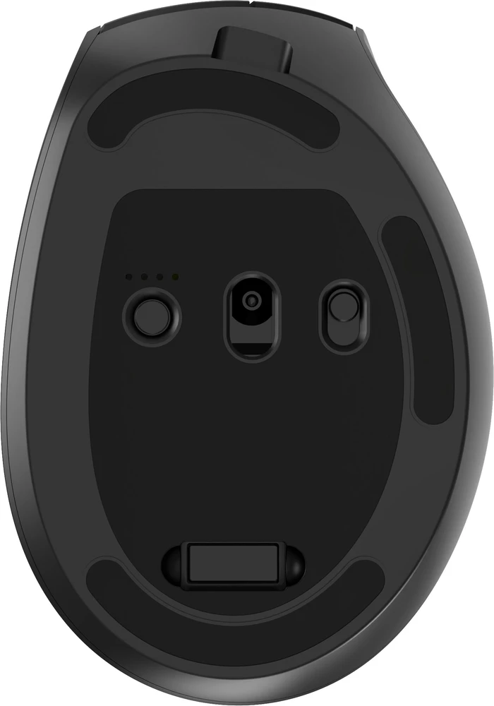 Gembird MUSW3-9B-01 Triple-mode wireless ergonomic pelė (2.4G + BT + USB), 2400 DPI, 9-button, juodas