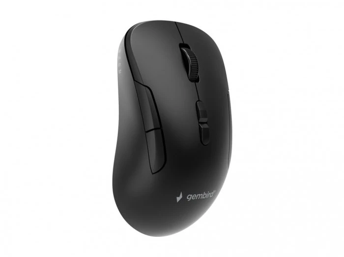 Gembird MUSW2-7B-01 Dual-mode belaidė pelė (2.4G + BT), 1600 DPI, 7-button, juodas