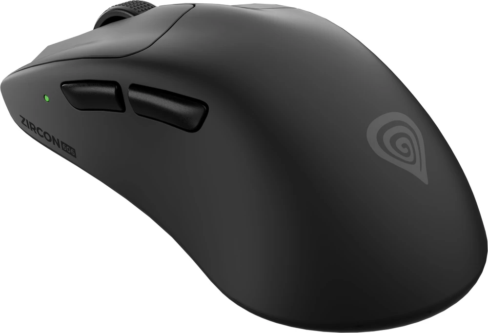 Pelė Myszka žaidimams Genesis Zircon 606 8k belaidė 26000 dpi optinė juoda-pilka