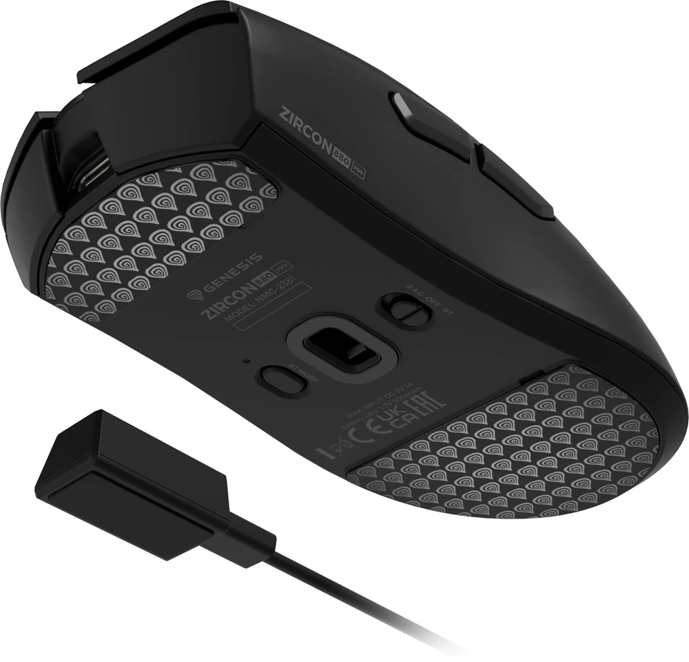 Pelė Myszka žaidimams Genesis Zircon 880 Pro belaidė 30000 dpi optinė juoda