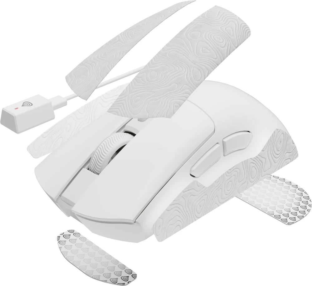 Pelė Myszka žaidimams Genesis Zircon 880 Pro belaidė 30000 dpi optinė balta