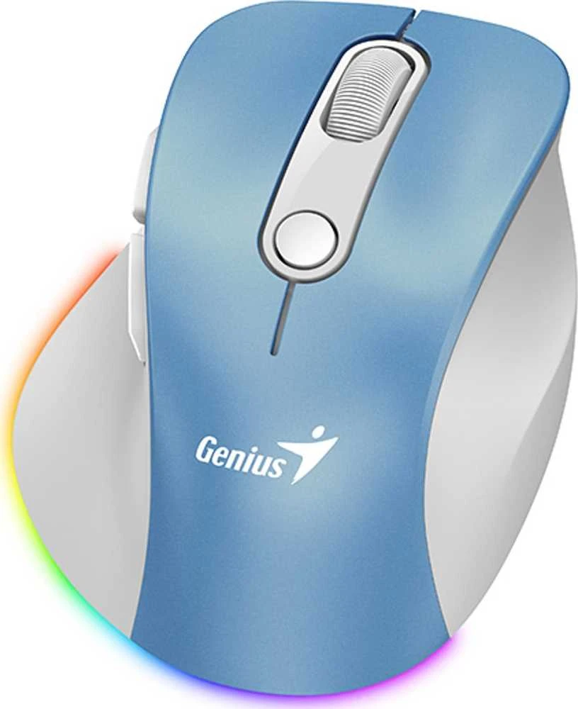 Genius Ergo 9000S Pro Bevielė pelė, balta ir-mėlyna, 2400DPI