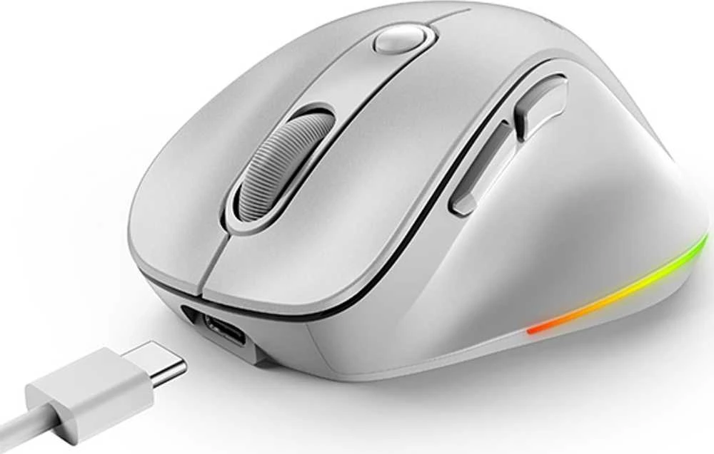 Bevielė pelė, Genius Ergo 9000S Pro, balta, optinė, 2400DPI