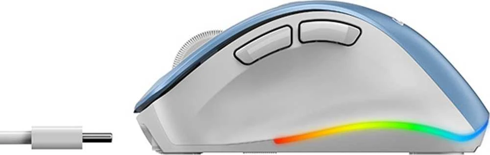 Genius Ergo 9000S Pro Bevielė pelė, balta ir-mėlyna, 2400DPI