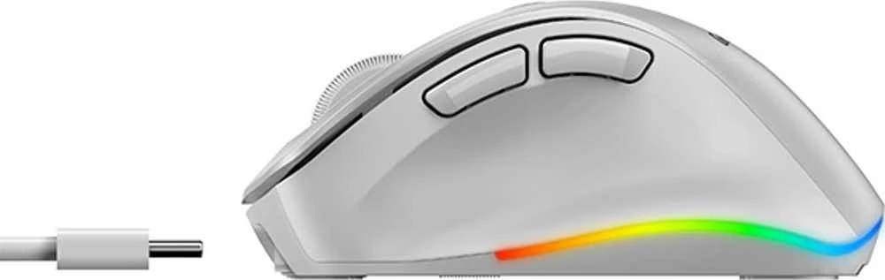 Bevielė pelė, Genius Ergo 9000S Pro, balta, optinė, 2400DPI